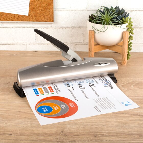 Swingline® LightTouch® High Capacity Desktop Punch, 2-7 Holes, 20