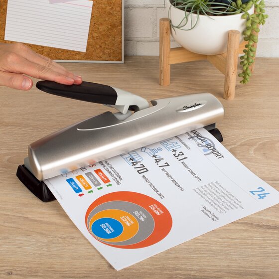 Swingline® LightTouch® High Capacity Desktop Punch, 2-7