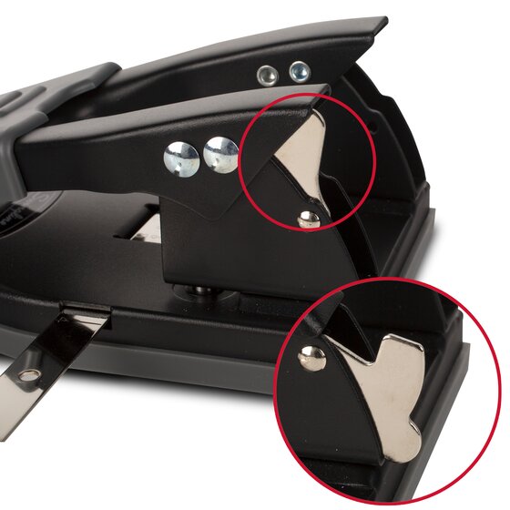 Swingline® Comfort Handle 2-Hole Punch, 50% Easier, 1/4