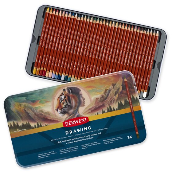 Derwent Drawing Pencils 36 Tin