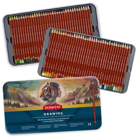 Derwent Drawing Pencils 72 Tin