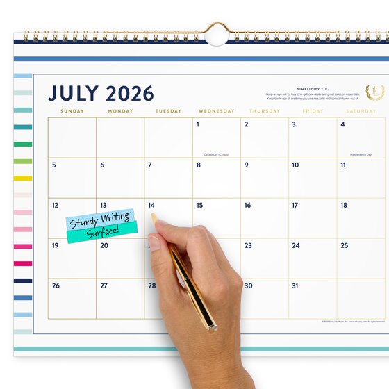 Simplified by Emily Ley for AT-A-GLANCE® Academic 2026-2027