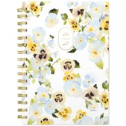Leah Bisch™ for Mead Cambridge® Academic 2026-2027 Weekly Monthly Planner, Pansy Bouquet, Small, 5 1/2" x 8 1/2"