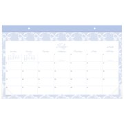 Leah Bisch™ for Mead Cambridge® Academic 2026-2027 Monthly Desk Pad Calendar, Bow Trellis, Compact, 17 3/4" x 11"