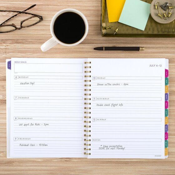 AT A GLANCE Emily Ley Simplified Academic WeeklyMonthly Planner 8 12 X 11 Navy Dot July 2020 To