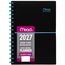 Mead® 2026-2027 Basic Bungee Weekly Monthly Planner, Black with Blue Bungee, Small, 5 1/2" x 8 1/2" thumbnail images 1 of 9