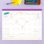 Mead® Color Pop 2026-2027 Monthly Desk Pad Calendar, Fuchsia, Standard, 17" x 21 3/4" thumbnail images 2 of 8