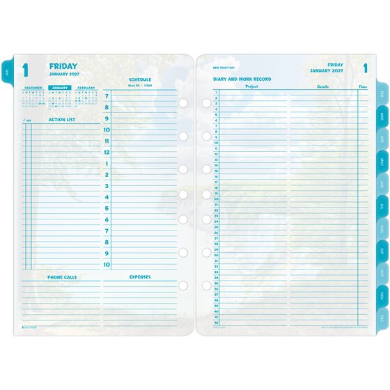 Day-Timer® Coastlines™ January 2027 – December 2027 Two Page Per Day