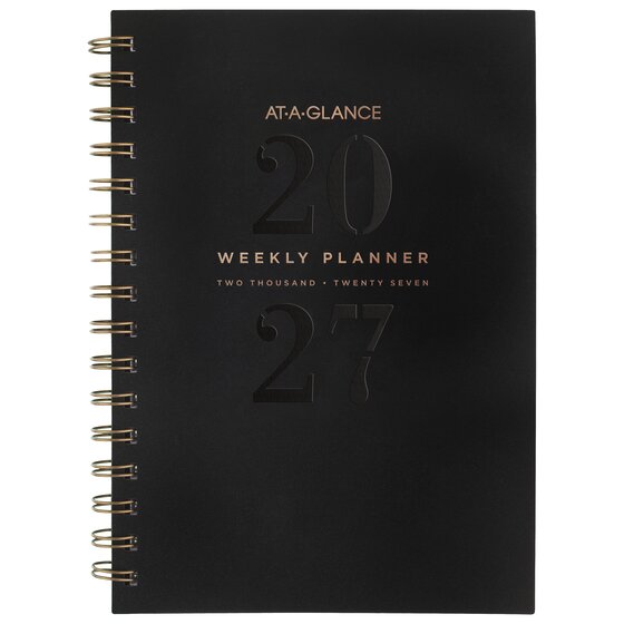 AT-A-GLANCE® Signature Lite 2027 Weekly Monthly Planner, Black