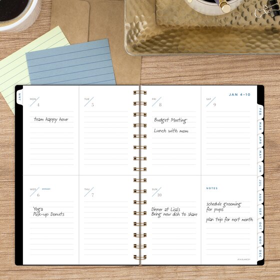 AT-A-GLANCE® Signature Lite 2027 Weekly Monthly Planner, Black