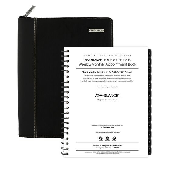 【vacant】Monthly Book 7冊まとめ売り AT-A-GLANCE® Executive 2027 Weekly Monthly Appointment Book with