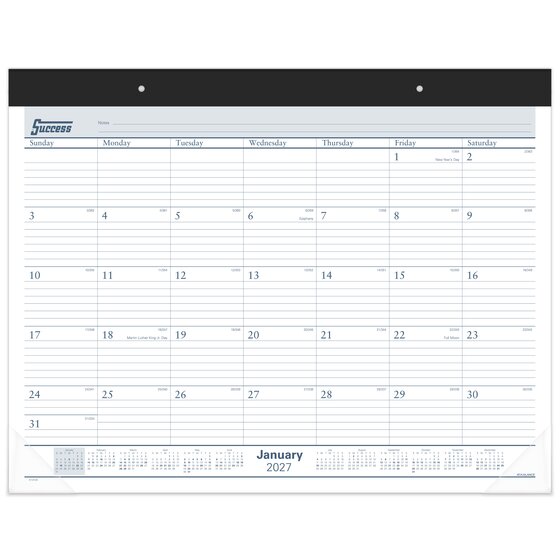 AT-A-GLANCE® 2027 Ruled Monthly Desk Pad Calendar, Standard, 21 3/4" x 17" | Desk Pad Calendars | AT-A-GLANCE