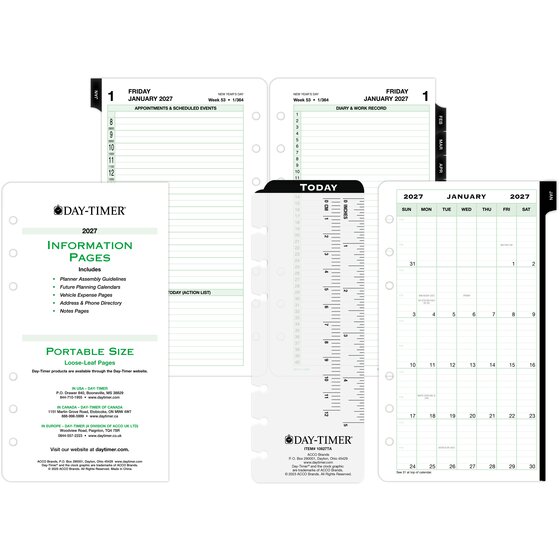 Day-Timer® January 2027 – December 2027 Two Page Per Day Reference