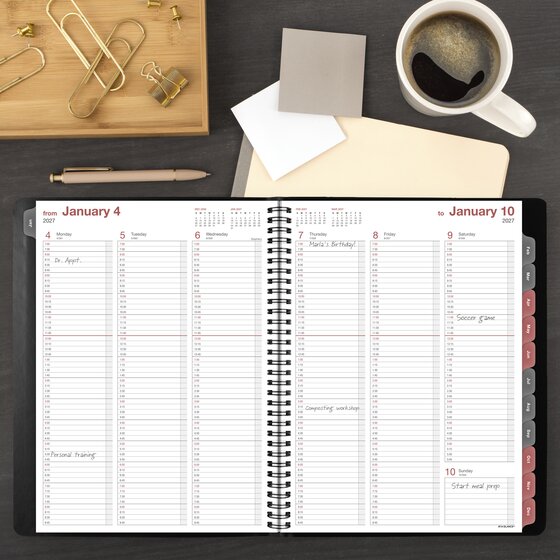 【vacant】Monthly Book 7冊まとめ売り AT-A-GLANCE® 2027 Weekly Monthly Appointment Book Planner, Black
