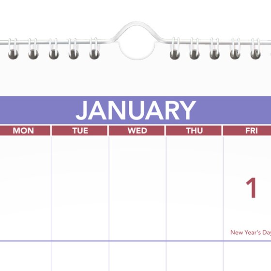 Reference Calander AT-A-GLANCE® 2027 Three Month Reference Horizontal Wall Calendar, Large ...