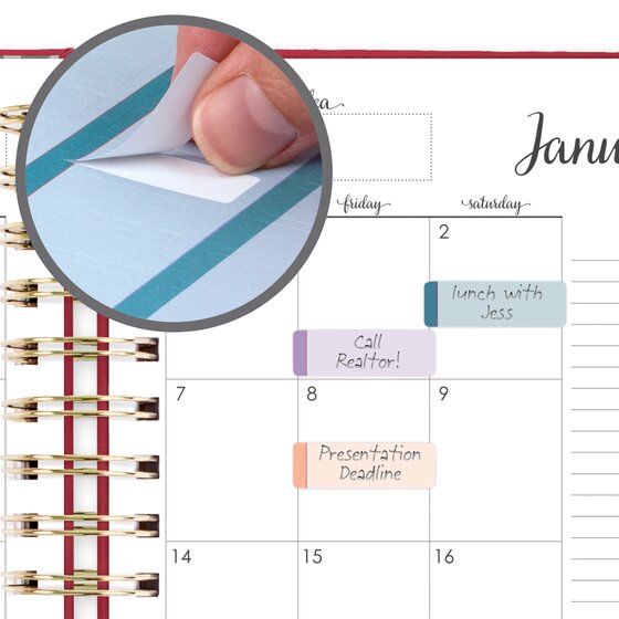 AT-A-GLANCE® Harmony 2027 Hardcover Daily Monthly Planner, Berry