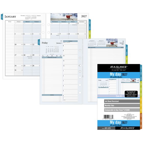 A (^^)ページ AT-A-GLANCE® 2027 Zenscapes Daily Monthly Planner Two Page Per Day