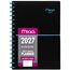 Mead® 2027 Basic Bungee Weekly Monthly Planner, Black with Blue Bungee, Small, 5 1/2" x 8 1/2" thumbnail images 1 of 9