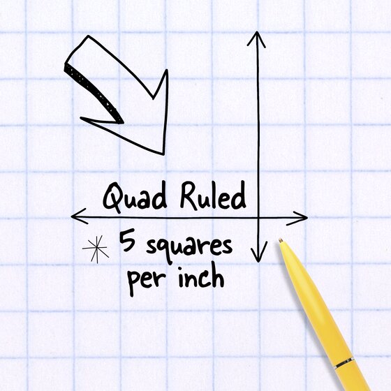 Mead® Spiral Notebook, 1 Subject, Graph Ruled, 100 Sheets, 7 1/2