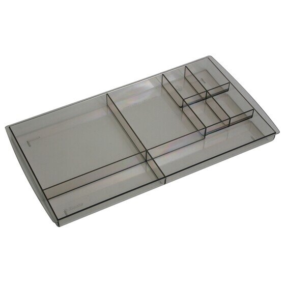 Esselte Nouveau Drawer Tidy – Smoke | Desk & Drawer Organisation for Home and Office