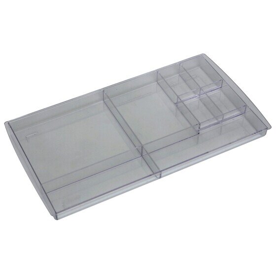 Esselte Nouveau Drawer Tidy – Clear | Transparent Desk & Drawer Storage for Home and Office