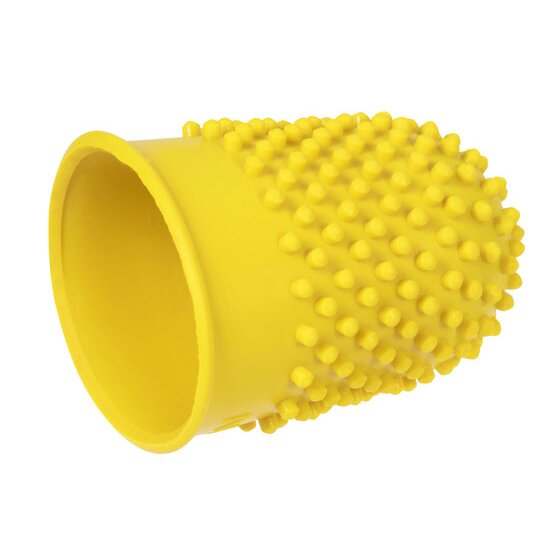 REXEL Finger Cones Size 3 Yellow – Pliable Rubber Thimblettes for Paper and Money Handling