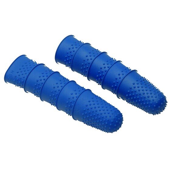 REXEL Finger Cones Size 2 Blue – Pliable Rubber Thimblettes for Paper and Money Handling