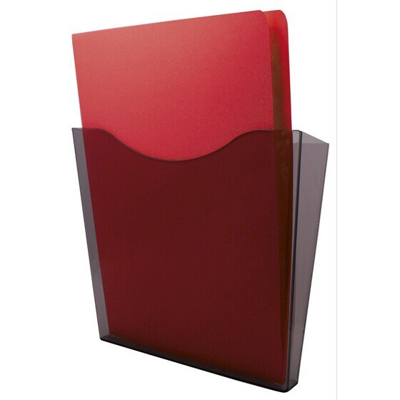 Esselte Wall Mount Document Pocket – Portrait, Smoke | Office Record & File Holder