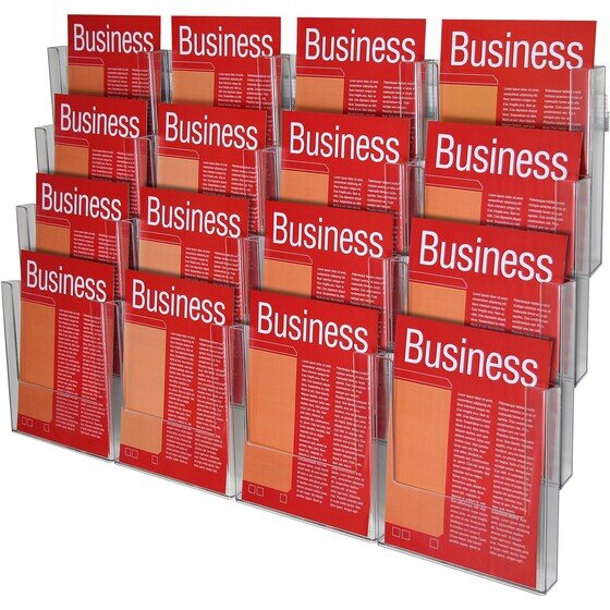 Esselte Wall-Mounted Brochure Holder – A4, Model 4T-16 COMP