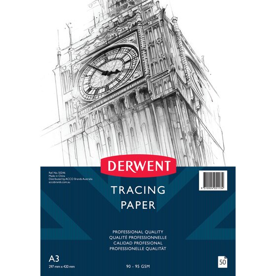 Derwent Tracing Paper Pad A3 90-95 GSM 50 Sheets