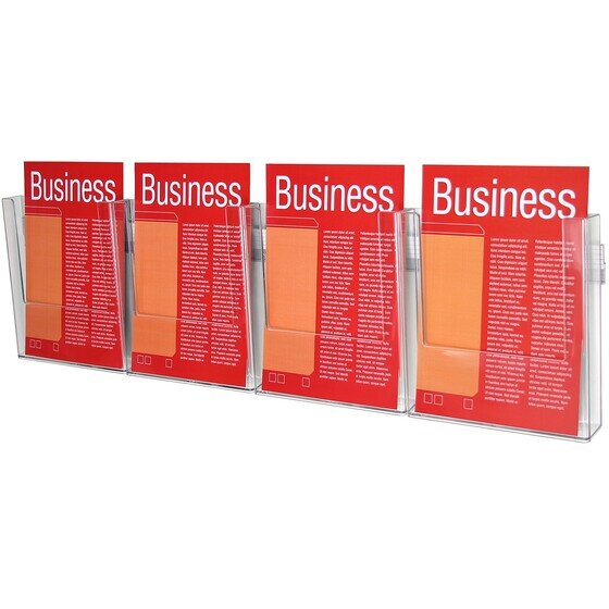 Esselte Brochure Holder Wall System – A4, 4 Compartments