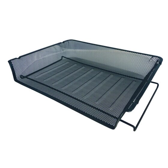 Esselte Mesh Document Tray – A4 Landscape, Black | Desk Storage