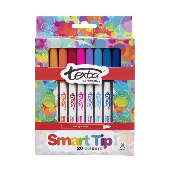 Texta Smarttip Colouring Marker Pack of 20 – Assorted Colours