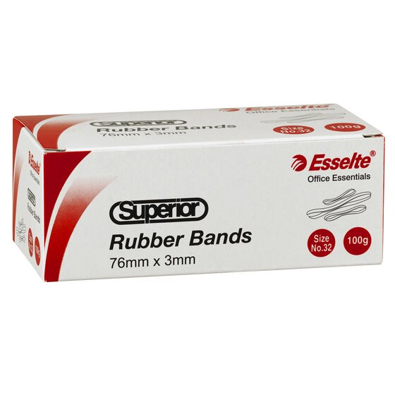Esselte Superior Rubber Bands Size 32 – Natural Rubber, One-Piece, Office & Home Use