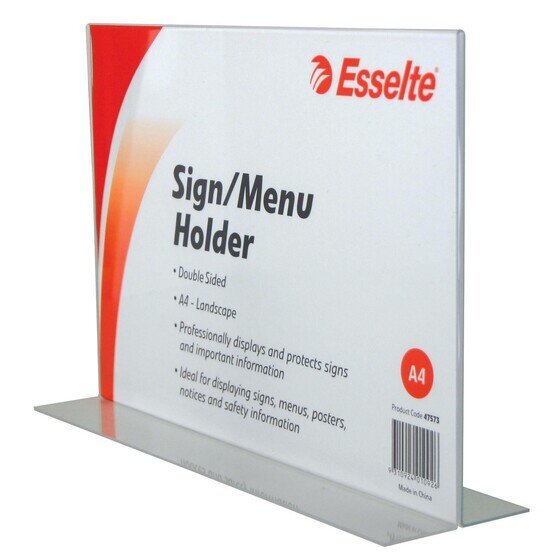 Essette Sign & Menu Holder – 2-Sided, Landscape A4