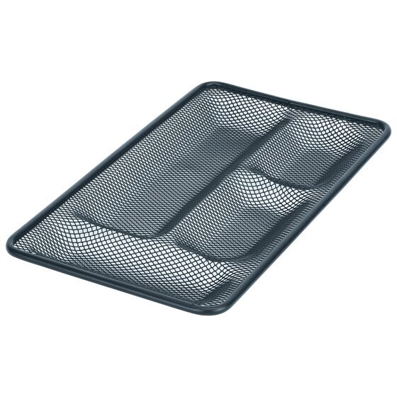 Esselte Mesh Drawer Tidy – Black Steel Desk Organiser