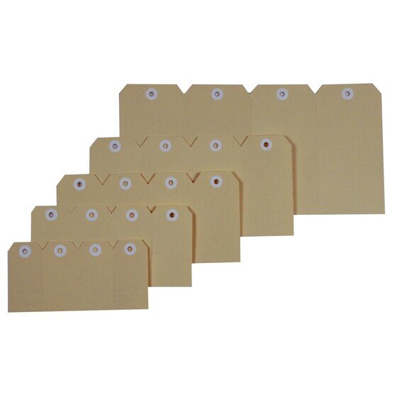 Esselte Shipping Tags No.6 – 67 x 134mm Buff Manilla Board – Pack of 1000