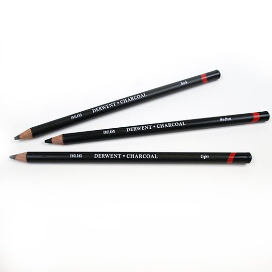 Derwent Charcoal Pencil – Light Grade, Round Barrel