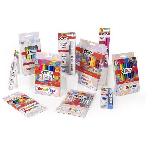 Texta Nylorite Colouring Marker Pack of 12 – Assorted Colours