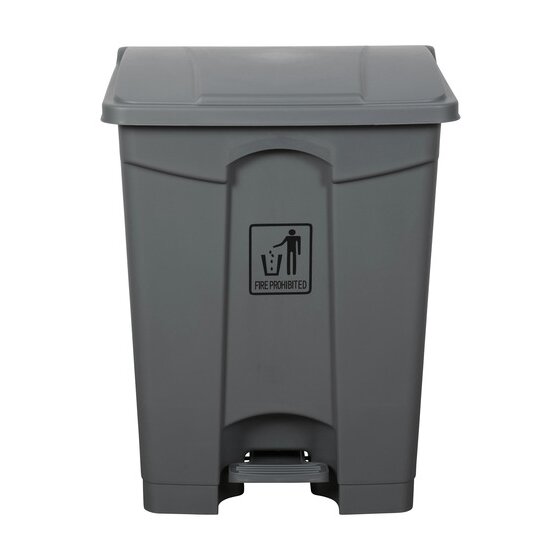 Cleanlink 68L Rubbish Bin with Pedal Lid – Grey