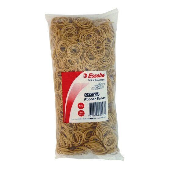 Esselte Superior Rubber Bands – Size 10 | Natural Rubber, One-Piece Construction