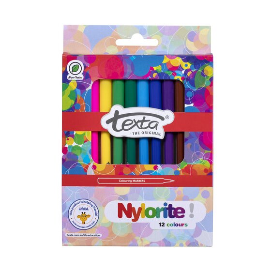 TEXTA NYLORITE COLOURING MARKER PACK 12
