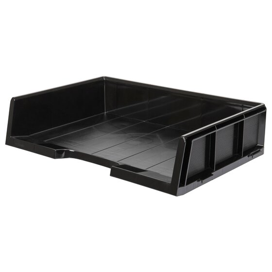 Esselte Celestial Document Tray A3 Landscape Black – Stackable Desk Storage