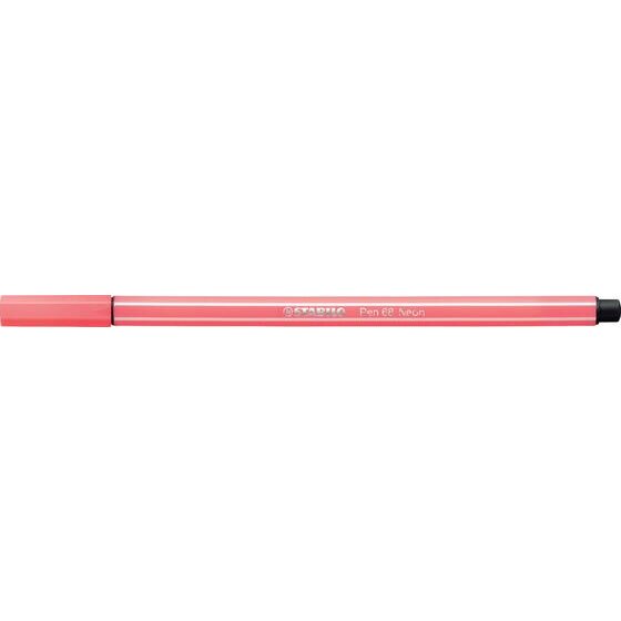STABILO Pen 68 Fibre Tip Pen – Light Red | 1.0mm Medium Point