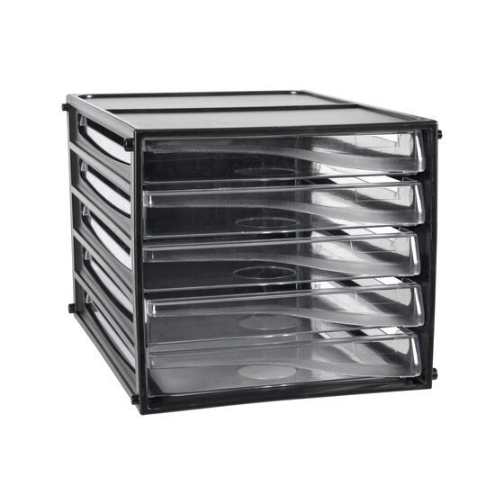 Eselte Desktop Filing Drawers A4 5-Drawer Black