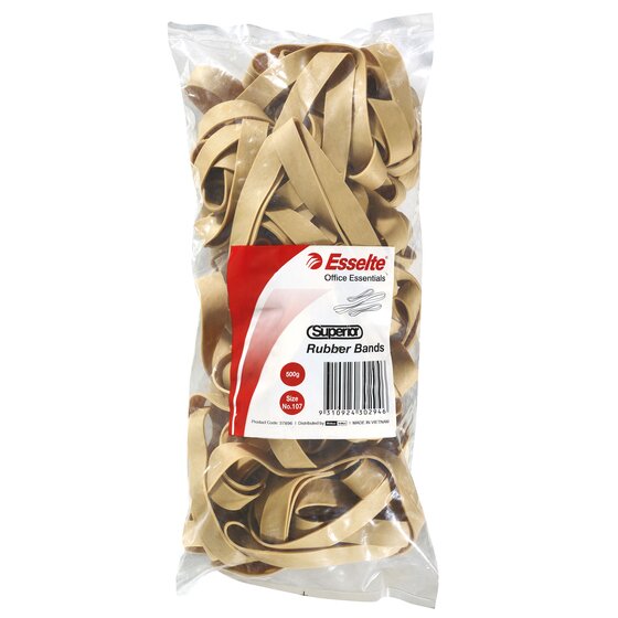 Esselte Superior Rubber Bands No 107 – Natural Rubber, One-Piece Build