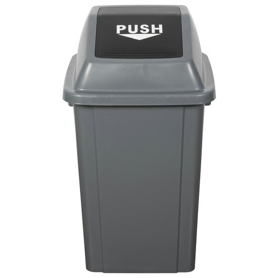 Cleanlink 60L Rubbish Bin with Bullet Lid – Grey | 41 x 41 x 70cm