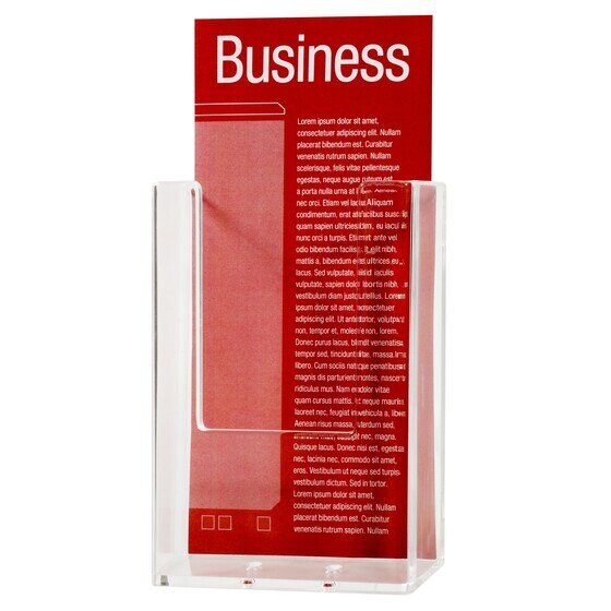 Esselte Wall-Mounted Brochure Holder – DL Size | Moulded Display for Front Desks & Trade Stands