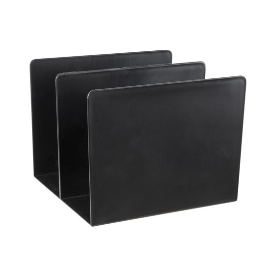 Esselte SWS Book Rack – Black, 2-Compartment Desk Storage for Documents & Files