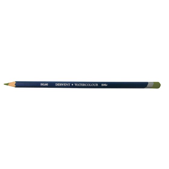 Derwent Watercolour Pencil – Olive Green 51 | Hexagonal Barrel, Water-Activated